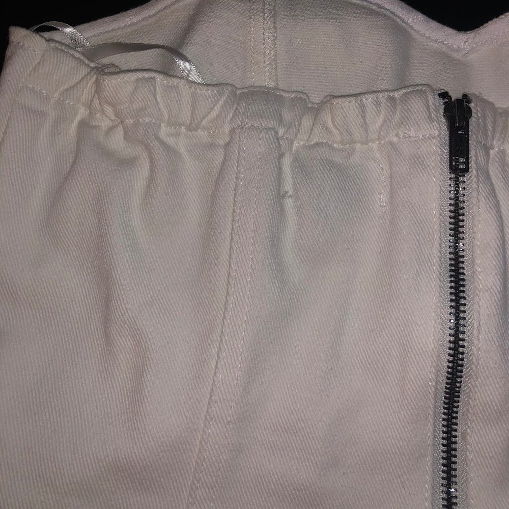 White Buckled Jean Dress - Picture 8 of 9